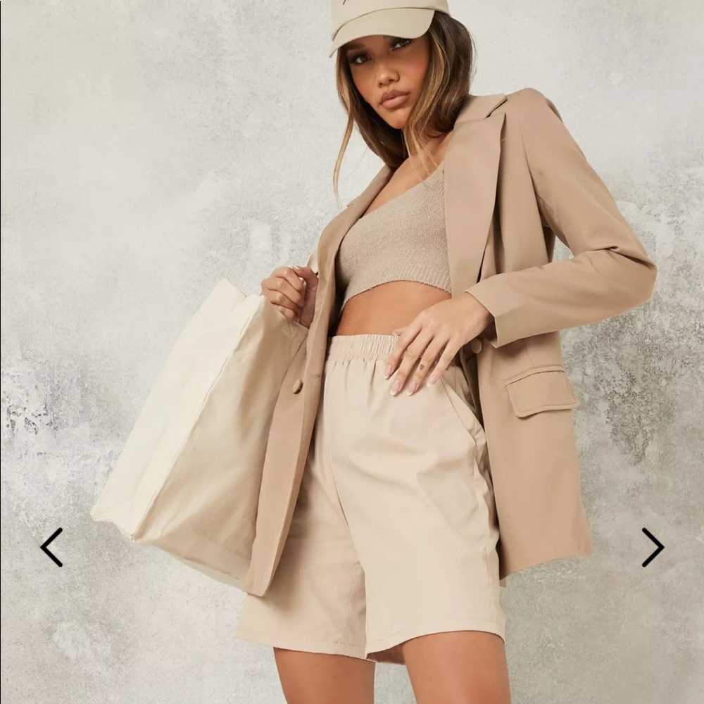 stone oversized longline blazer